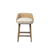 Monmouth Cream Fabric | Brown Wood | Counter Stool