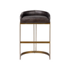 Hollyfield Leather | Gold Metal | Bar Stool