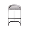 Hollyfield Gray Fabric | Gray Metal | Bar Stool