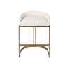 Hollyfield Cream Fabric | Gold Metal | Counter Stool