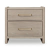 Bjorn 2 Drawer Oak Wood Nightstand in Chai