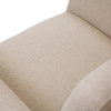 Detailed view of the interior armrest transition showcasing the soft textured weave and precise seams