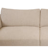 Close-up of Idony sofa seat and backrest in textured beige fabric upholstery