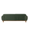 Full back view of the Idun sofa in forest green velvet