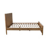 Perspective detail of the internal frame highlighting the secure slat attachment for mattress support