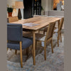 Front view of the Kenzo table variant in a sophisticated black wood finish for a bold minimalist look