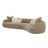 Side perspective of the Klint low-profile curved sectional