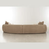 Straight-on rear profile of the Klint modern curved sectional