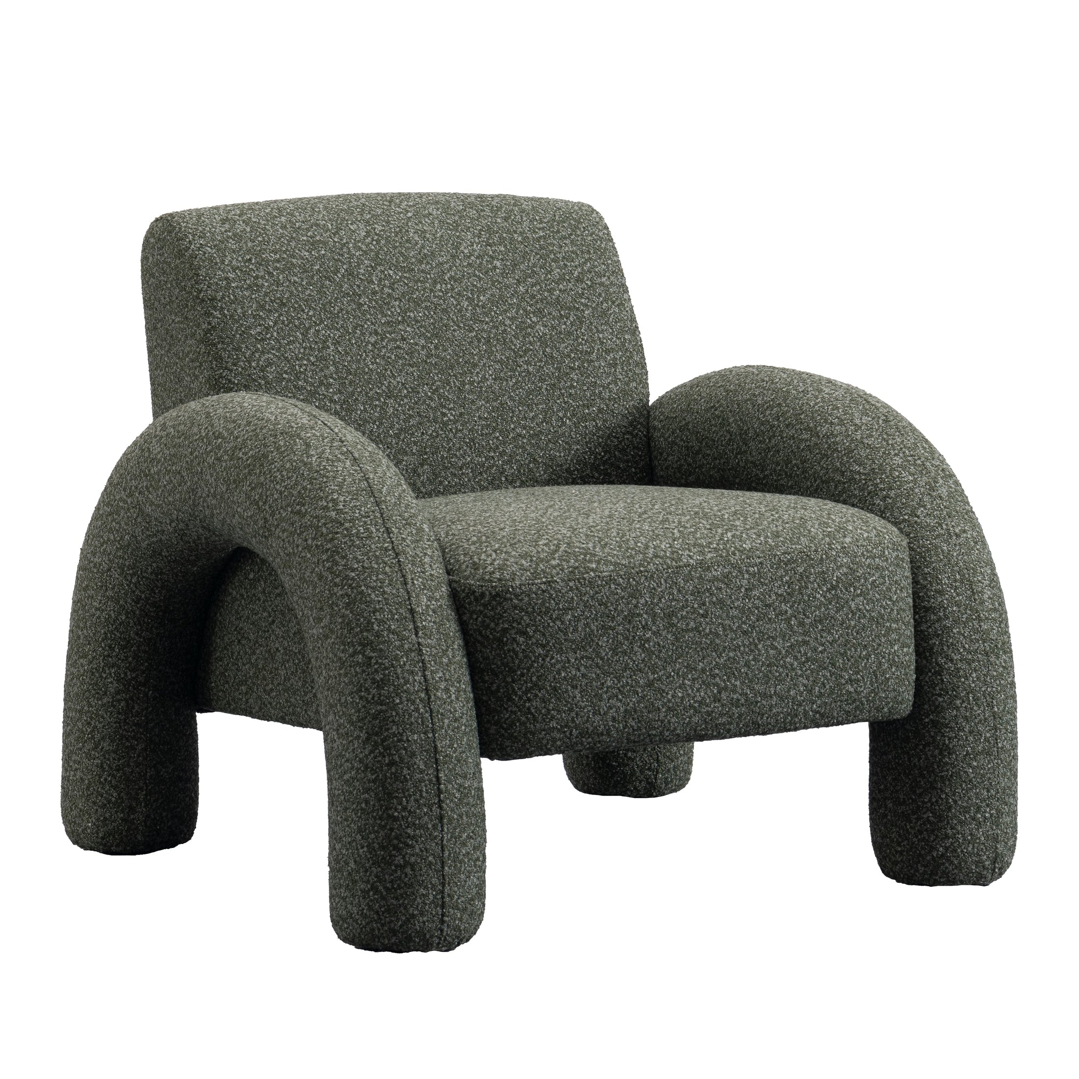 Alva Premium Boucle Accent Chair – Green