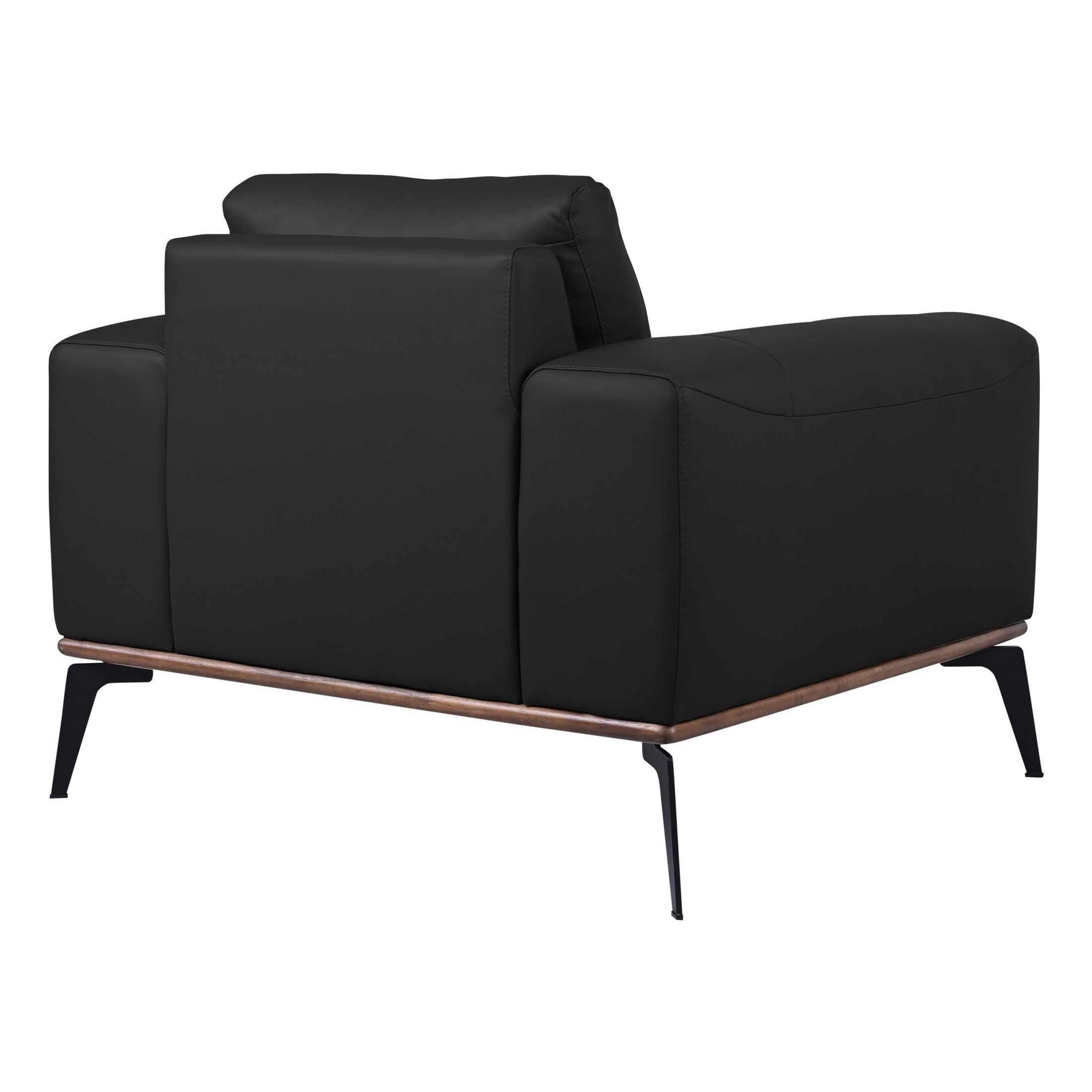 Kreska Genuine Leather Accent Chair