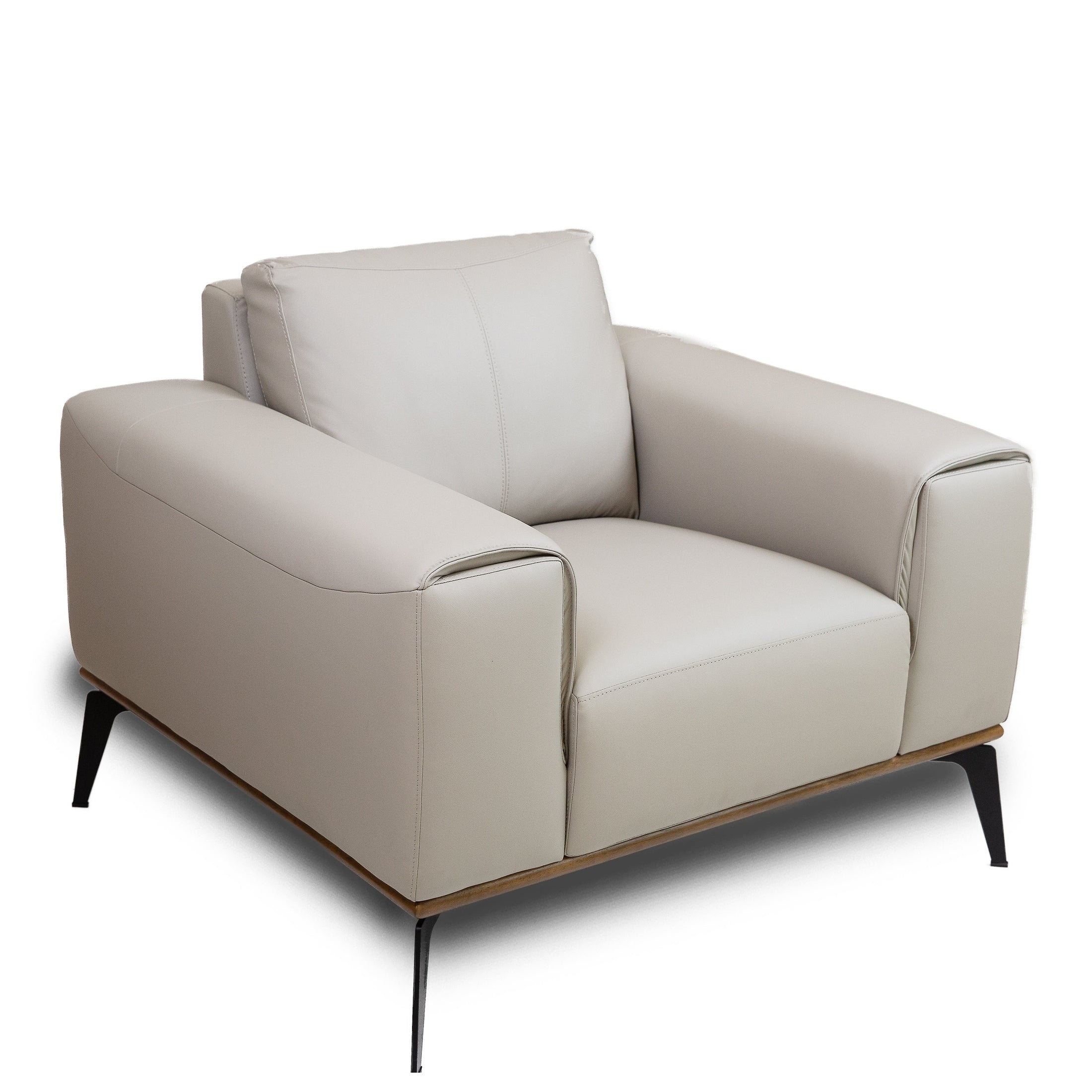 Kreska Genuine Leather Accent Chair