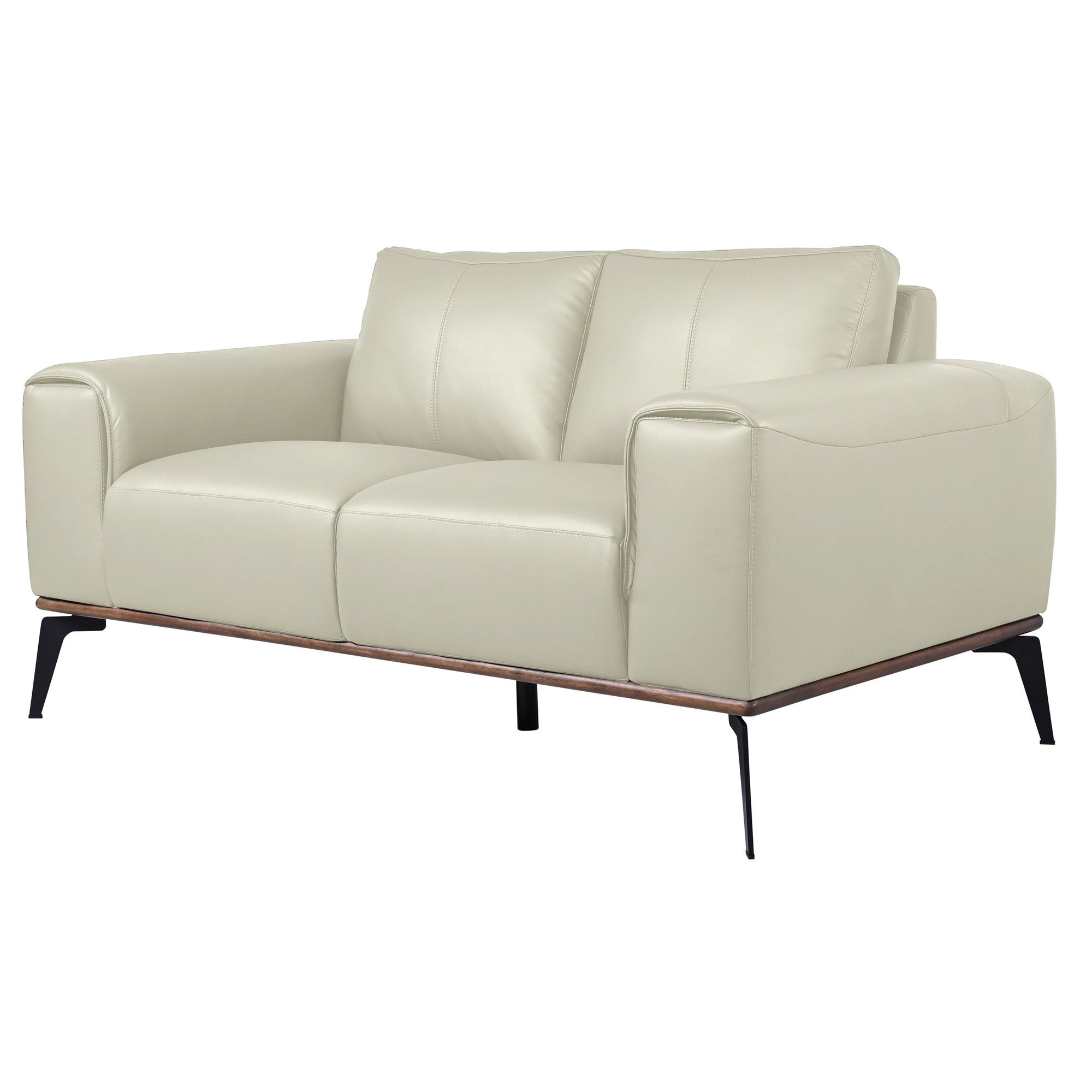Kreska Genuine Leather Loveseat
