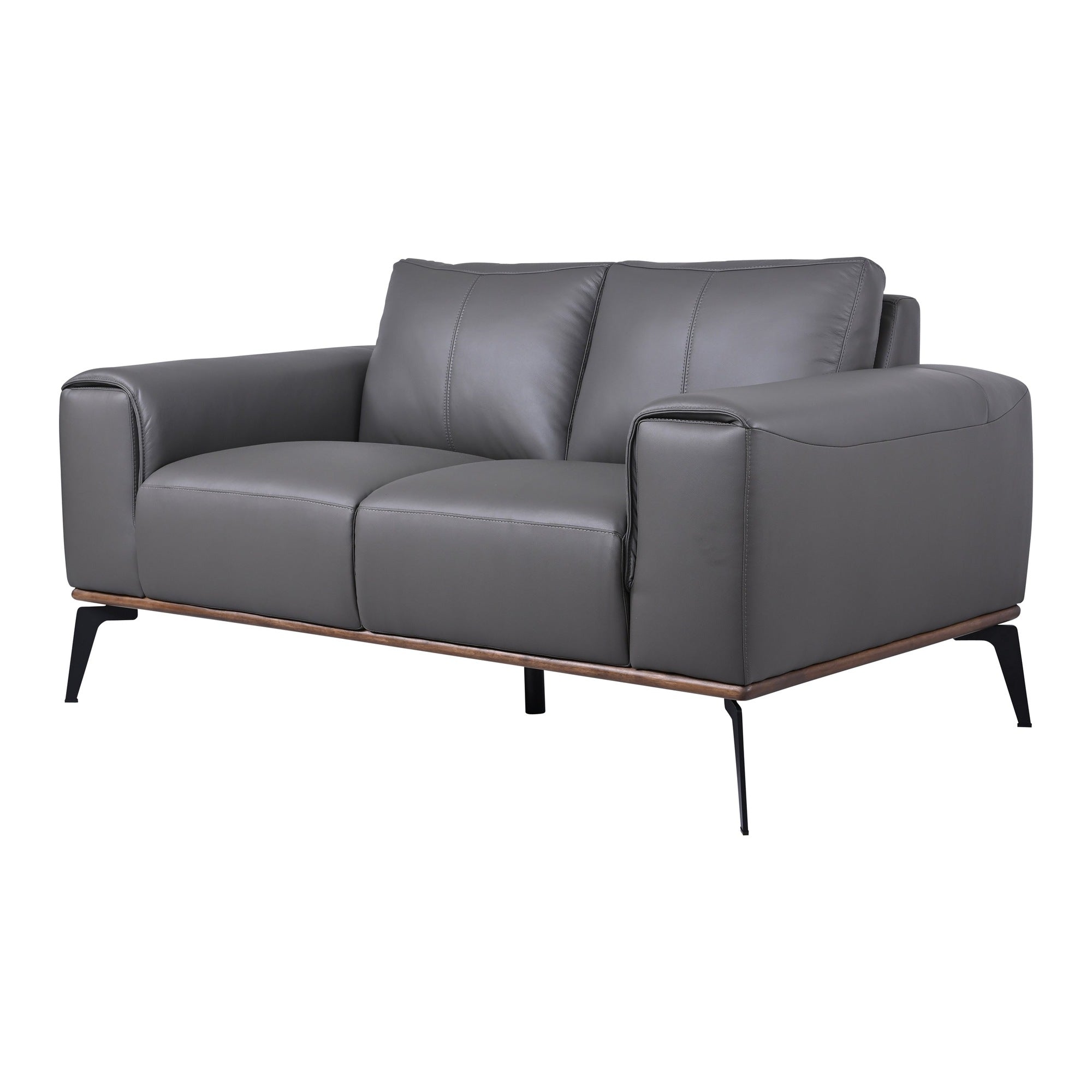 Kreska Genuine Leather Loveseat