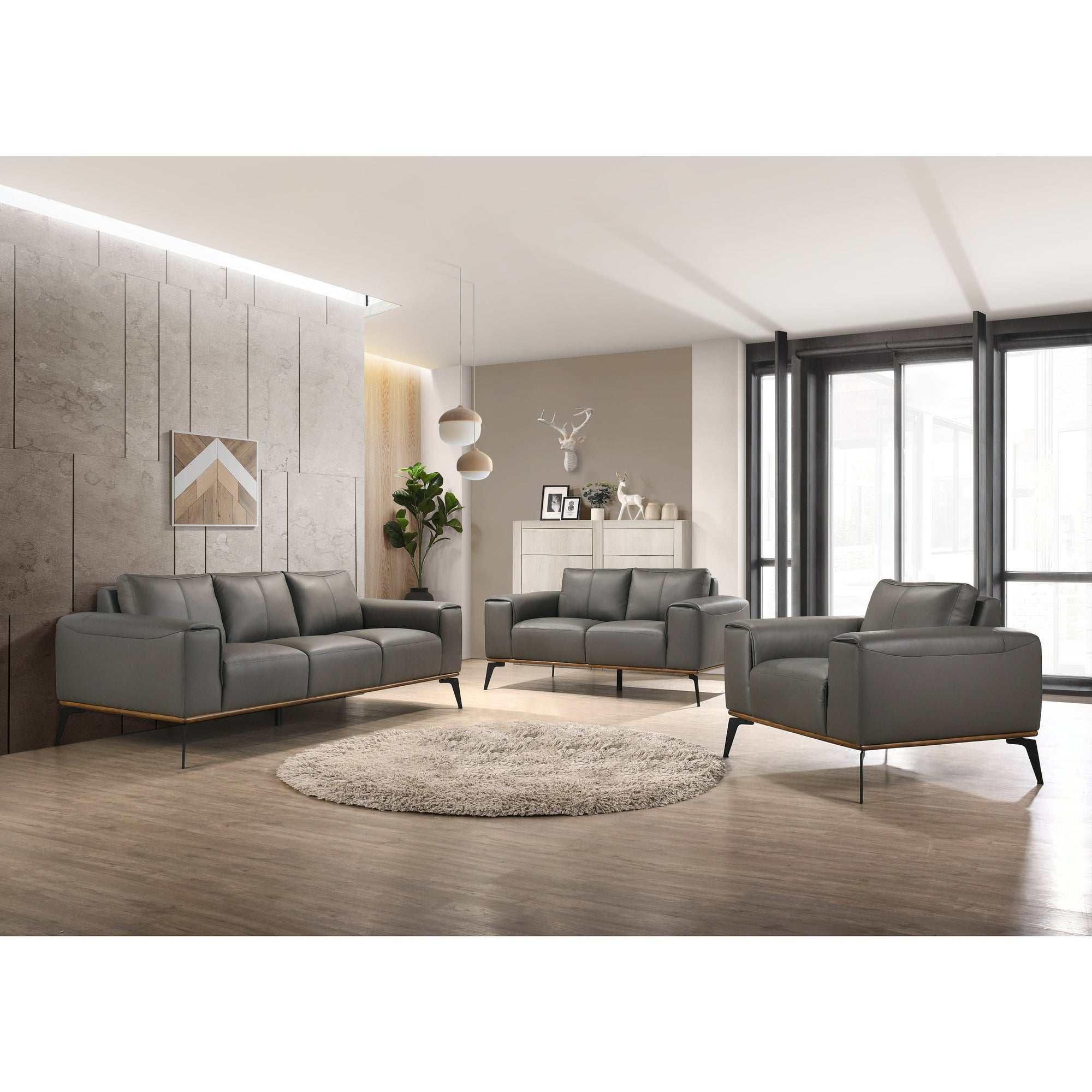 Kreska Genuine Leather Sofa