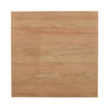 Direct overhead shot highlighting the expansive square surface and the beautiful linear mineral patterns of the natural oak wood