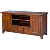 Alternate angled view showcasing the substantial silhouette and traditional metal hardware of the Irish Coast media unit
