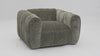 Elevated angled view emphasizing the wide footprint and generous seating area of the Larvik lounge chair