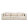Front view of Las Vegas Clive cream sofa with low profile
