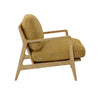 Side profile of the mustard yellow Lawrence armchair variant