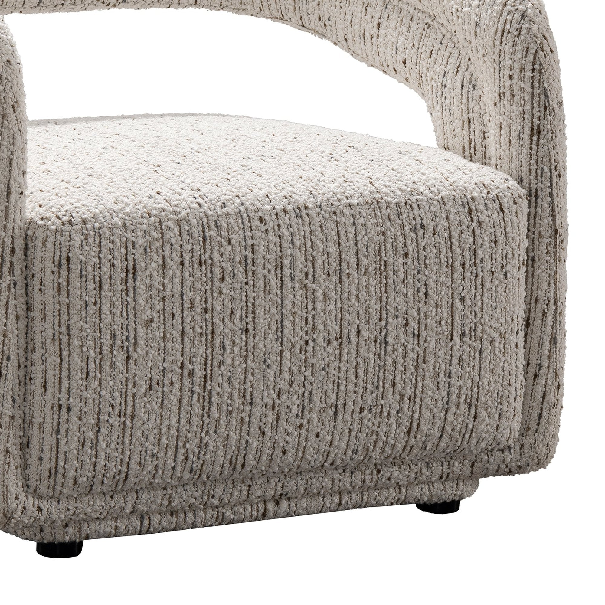 Side view of Leif upholstered accent chair