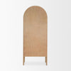 Rear view showing the finished wood back panel and clean vertical lines of the cabinet structure