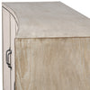 Close-up shot focusing on the natural wood grain texture and the smooth radius of the curved top edge