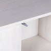 High-angle close-up highlighting the subtle natural wood grain under a clean white wash matte finish
