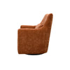 Side profile of the Lilith swivel chair highlighting the deep seat and low-profile base