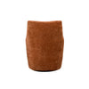 Direct back view of the Lilith chair in terracotta woven linen