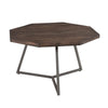 Alternative perspective view of the large table highlighting the cool dark tones of the vinegar wood finish