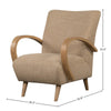 Technical diagram showing height, width, and depth specifications for the Louis chair
