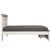 Side profile view showcasing the clean architectural lines and the consistent distressed finish of the side rails