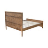 Side profile view showcasing the sleek architectural lines and tapered wood legs of the Britanica collection