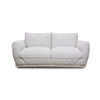 Centered front view of the Luxe Loveseat showcasing its wide cushions and low-profile design
