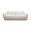 Luxe 3-seater sofa front view in beige fabric with modern timeless design