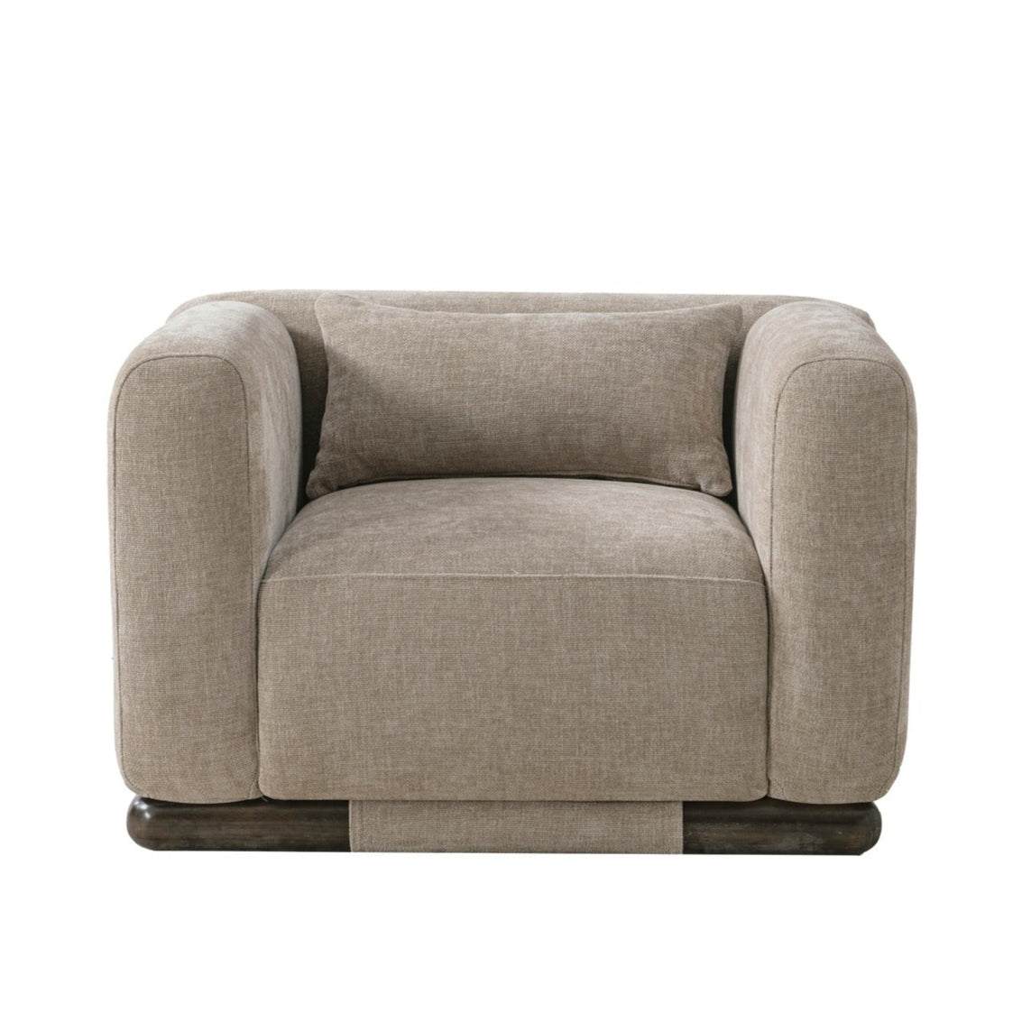 Malakai accent chair with upholstered fabric by Hygge Design House