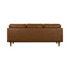 Clean rear view of the Las Vegas Mandalay sofa in vegan nut leather
