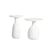 Product grouping showcasing the side table alongside a matching shorter, wider variant to demonstrate tiered styling options