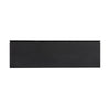 High-angle shot highlighting the smooth matte black top surface and flush-mount corner construction of the unit