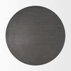 Direct overhead view of the circular tabletop showcasing the subtle natural wood grain and dark grey finish