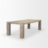 Three-quarter perspective view showcasing the uniform whitewash finish and heavy-duty rectangular profile