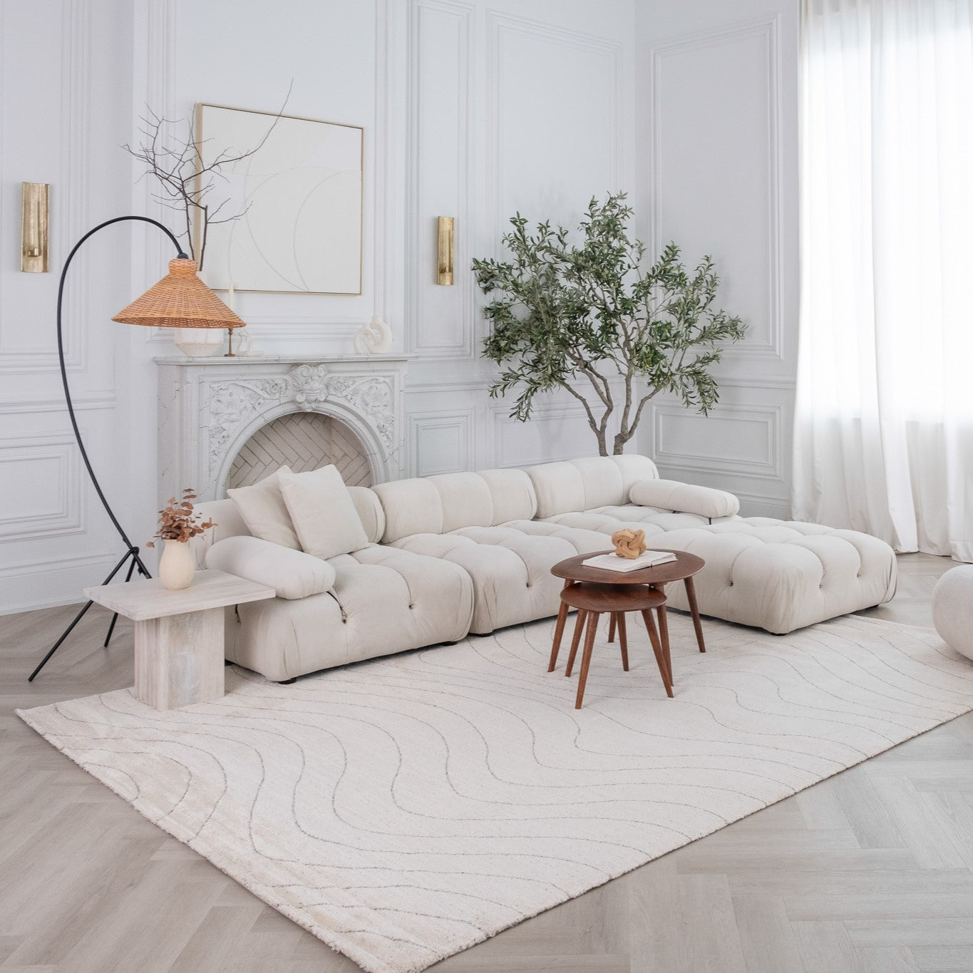 Milano Beige Contemporary Geometric Area Rug-thumbmail-2