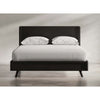Clean studio shot of the Marlowe bed with white pillows showcasing the low-profile headboard design