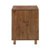 Side profile view showcasing the clean-lined box frame and consistent weathered wood texture