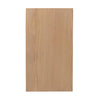 Top-down view highlighting the clean horizontal wood grain and smooth matte finish of the natural oak console