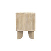 Side profile view showcasing the slim architectural silhouette and stable pedestal-style leg foundation