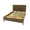 High-angle perspective view showcasing the integrated wooden slat support system and sturdy internal frame construction