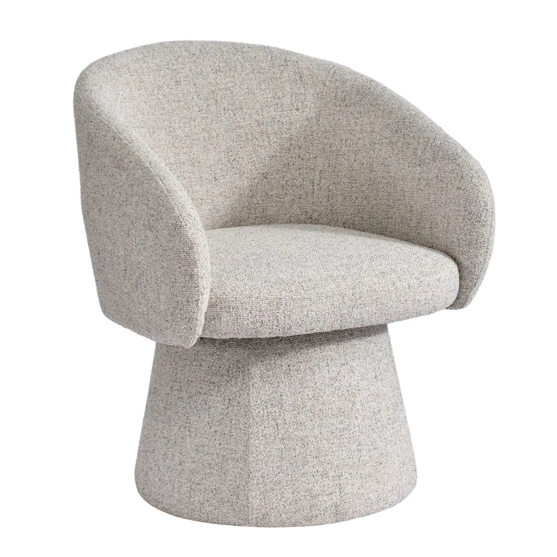 Direct head-on shot demonstrating the symmetrical organic design and plush seat