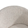 Close-up of the rear backrest demonstrating the high-quality fabric tension and curve