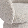 Detailed view of the front seat cushion and the precision stitching on the cream fabric